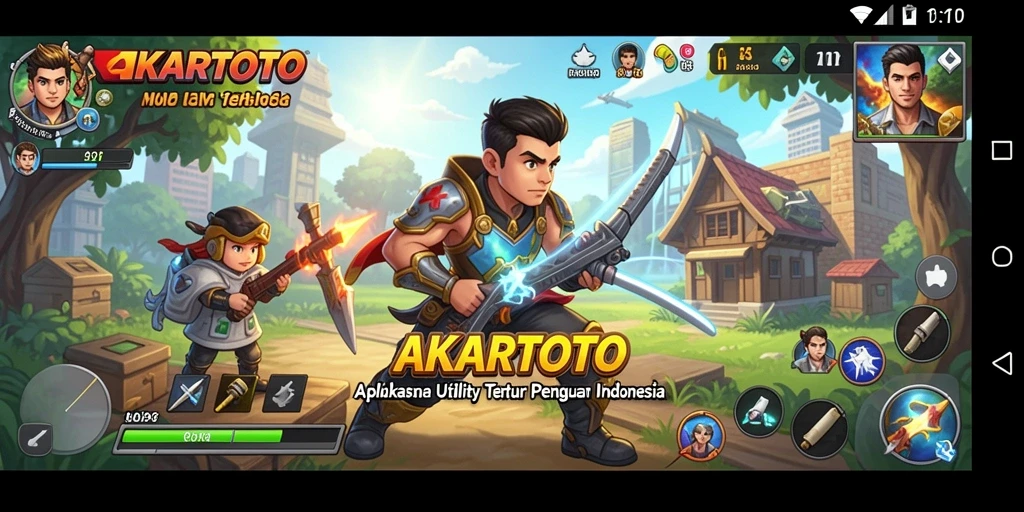Screenshot utama AKARTOTO menunjukkan interface yang bersih dan mudah digunakan.