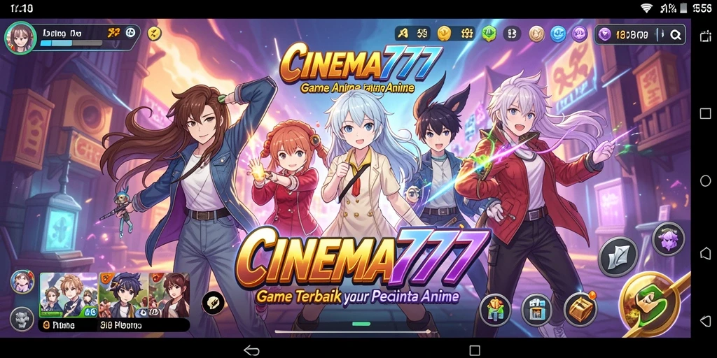 Tangkapan layar CINEMA777 menampilkan aksi seru dari anime yang sedang ditonton.