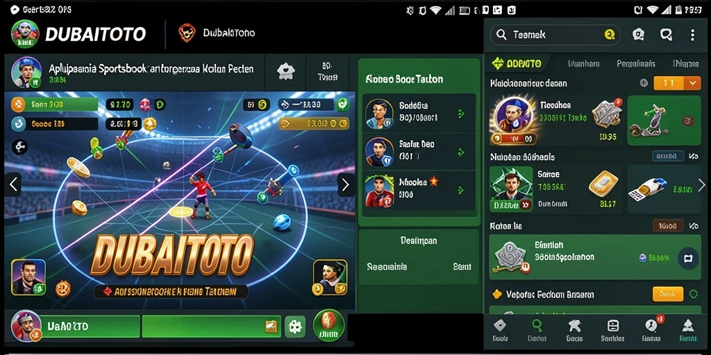 Tampilan screenshot utama DUBAITOTO menampilkan antarmuka permainan taruhan olahraga yang menarik.