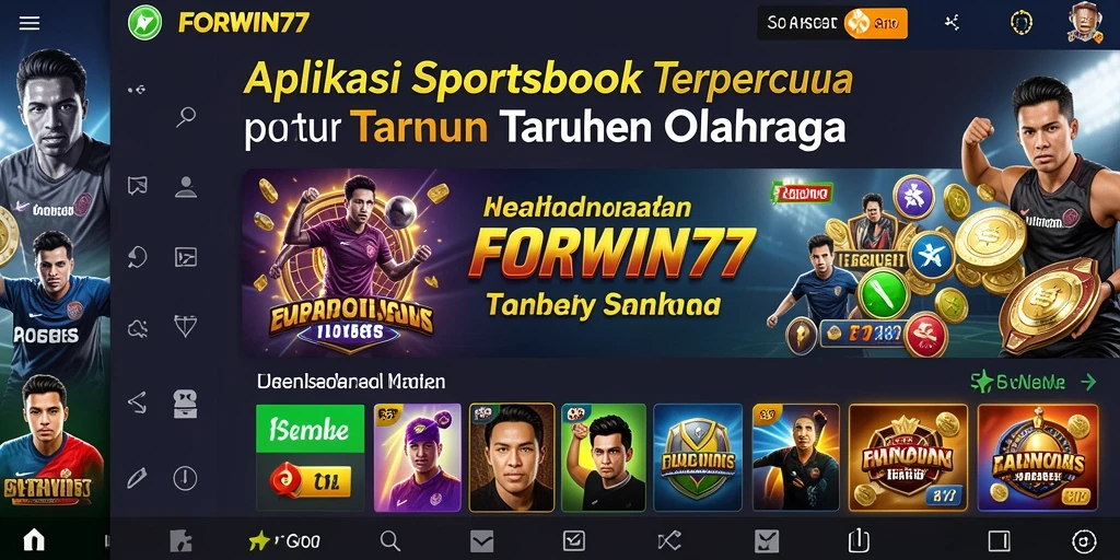 Screenshot utama tampilan gameplay aplikasi Sportsbook FORWIN77.