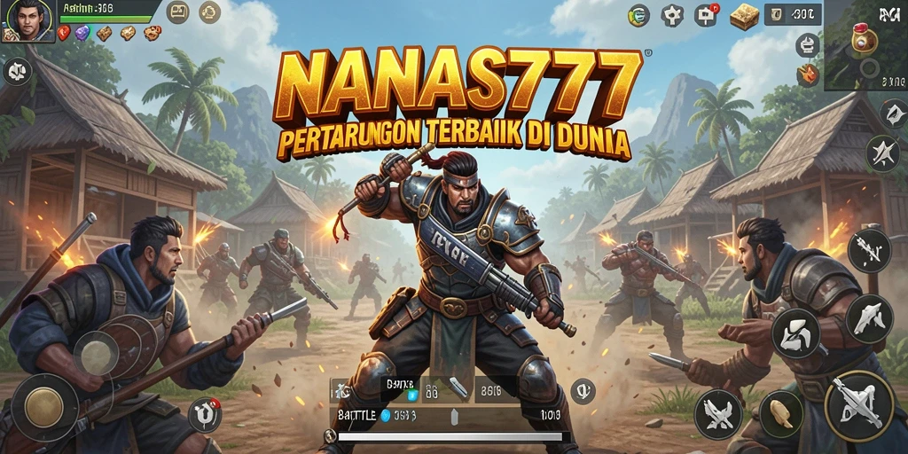 Tampilan gameplay seru dan menegangkan dari NANAS777 Battle Royale.