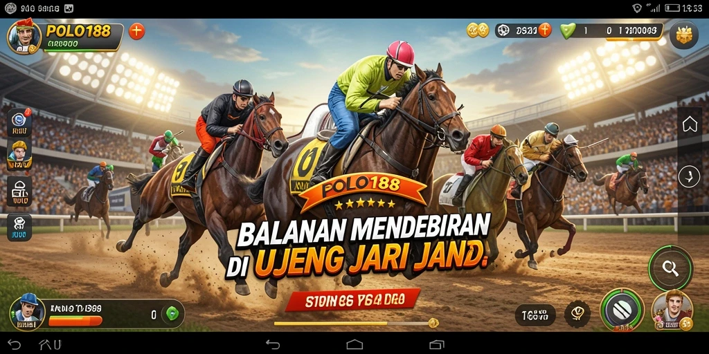 Menampilkan gameplay balapan seru dalam POLO188.
