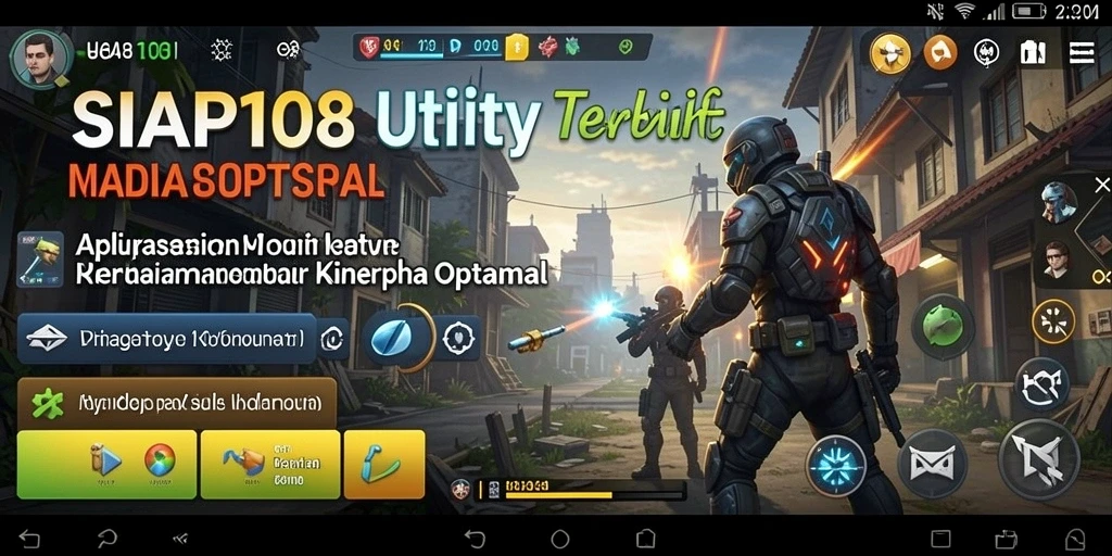 Tampilan utama SIAP108 dengan fitur-fitur Utility yang bermanfaat.
