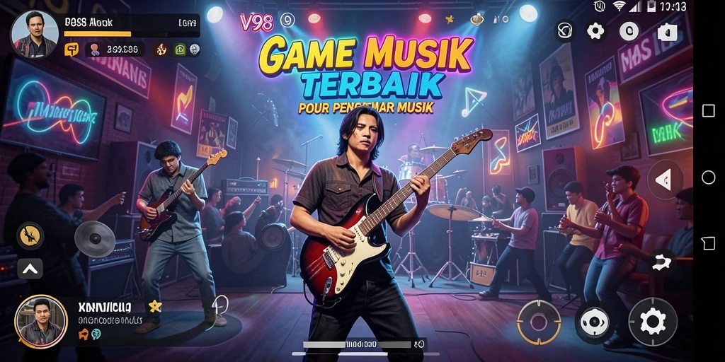 Screenshot V98 menampilkan gameplay yang seru dan interaktif.