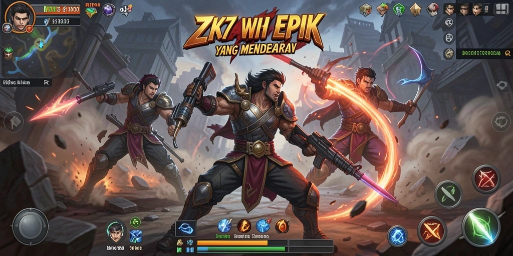 Tangkapan layar menampilkan aksi gameplay yang seru di ZK7.